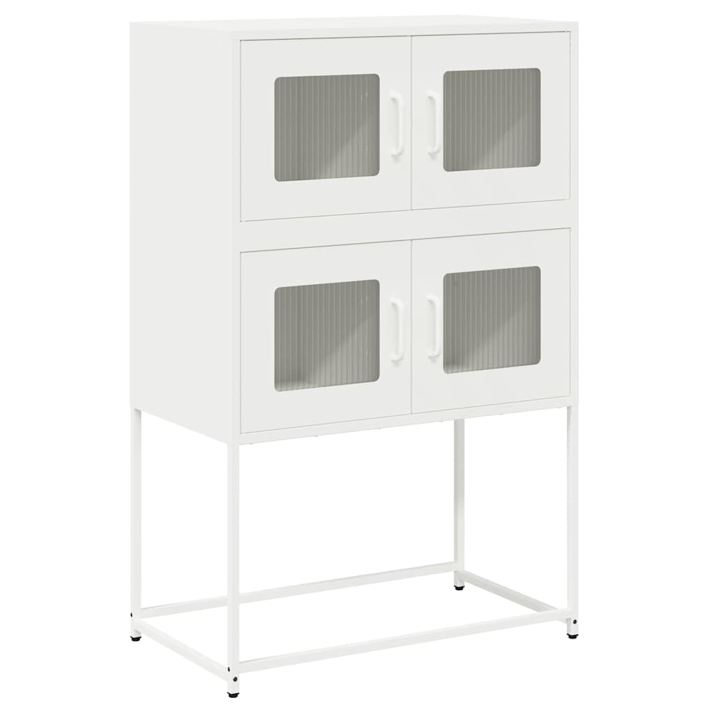 Credenza Bianca 68x39x107 cm in Acciaio 853349