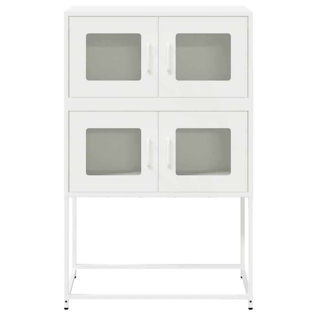 Credenza Bianca 68x39x107 cm in Acciaio 853349