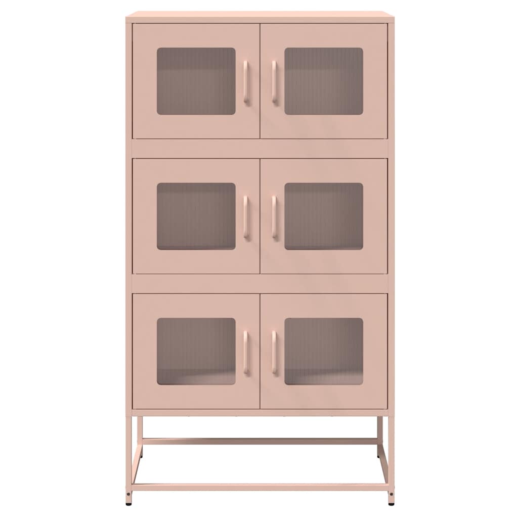 vidaXL Credenza Rosa 68x39x123 cm in Acciaio