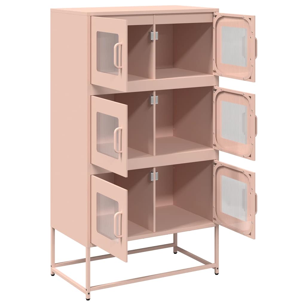 Credenza-Buffet-Armadio da cucina Rosa 68x39x123 cm in Acciaio 459007