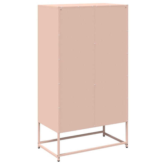 vidaXL Credenza Rosa 68x39x123 cm in Acciaio