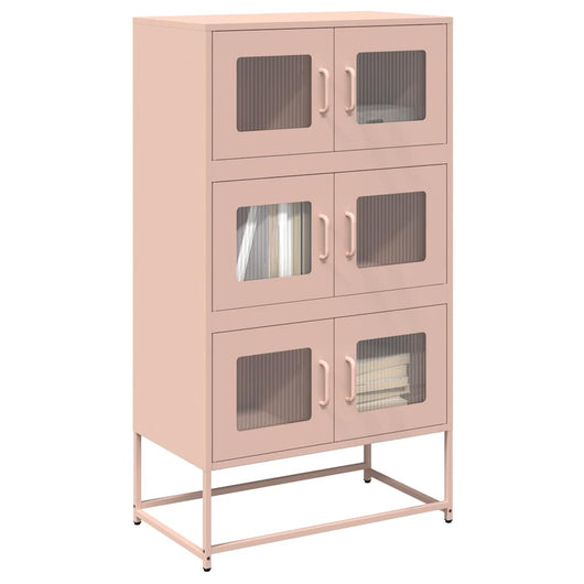 vidaXL Credenza Rosa 68x39x123 cm in Acciaio