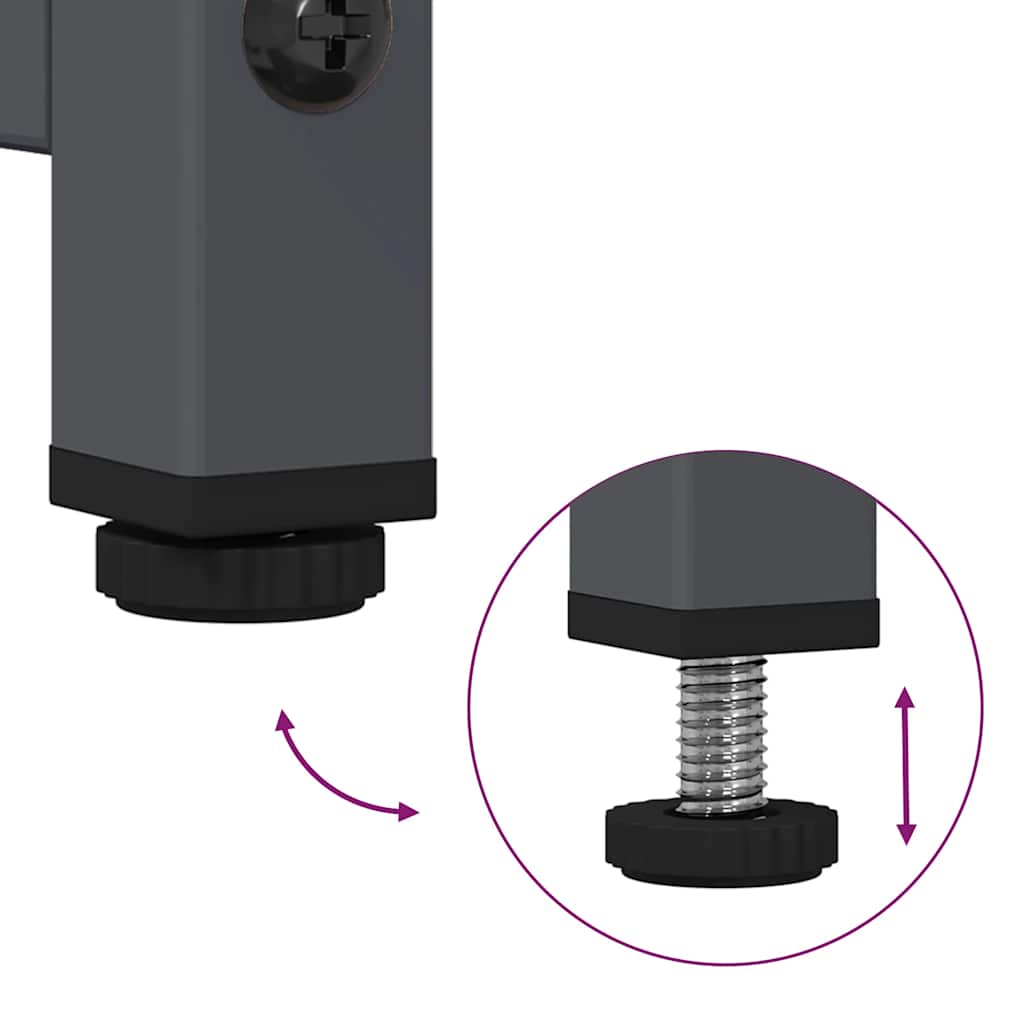 Credenza-Buffet-Armadio da cucina Antracite 68x39x123 cm Acciaio 473827