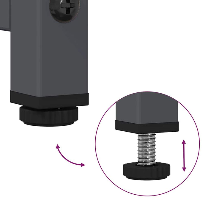 vidaXL Credenza Antracite 68x39x123 cm Acciaio