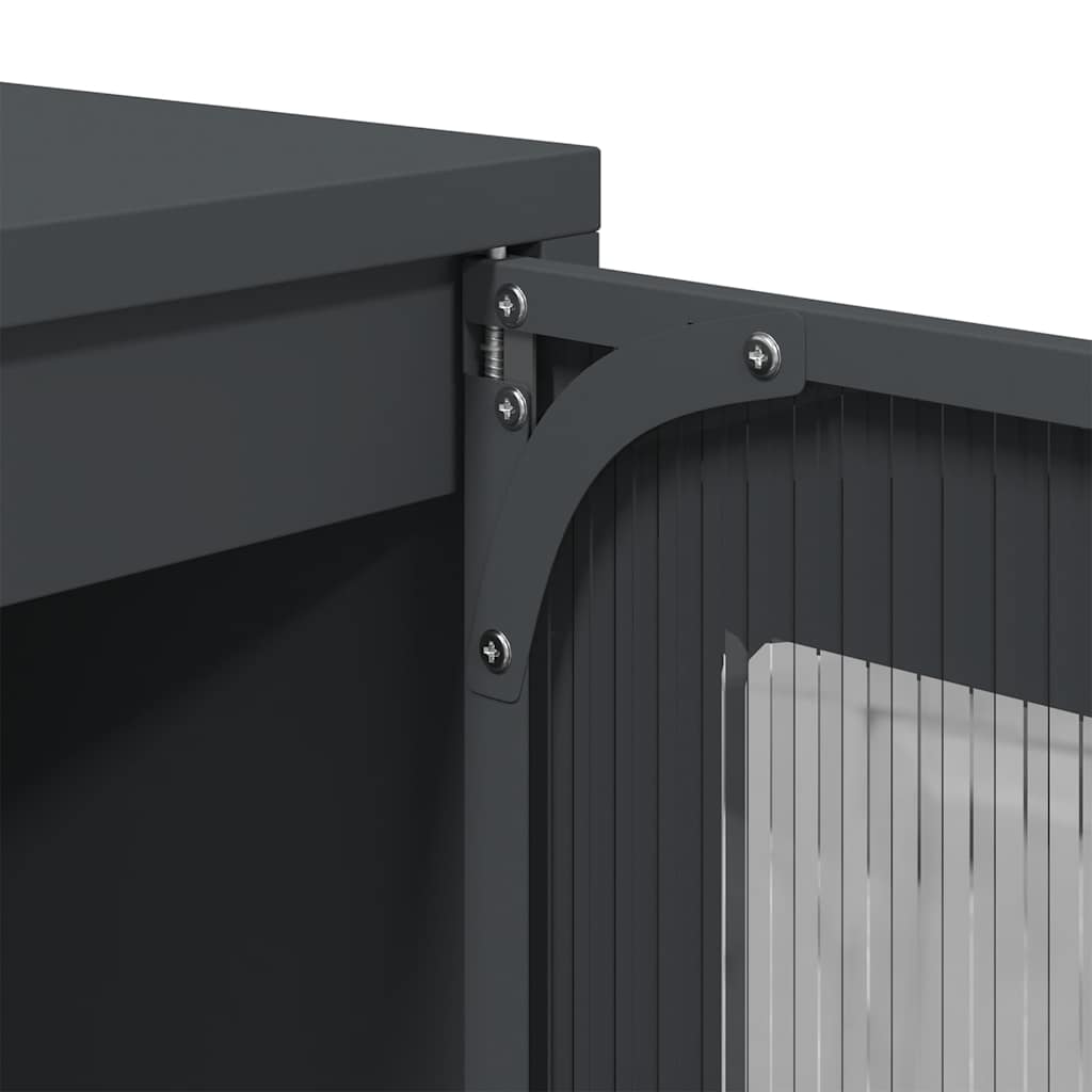 vidaXL Credenza Antracite 68x39x123 cm Acciaio