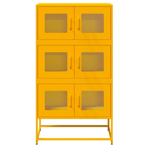 vidaXL Credenza Giallo Senape 68x39x123 cm in Acciaio