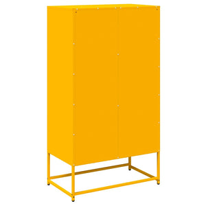 vidaXL Credenza Giallo Senape 68x39x123 cm in Acciaio