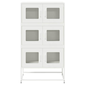 Credenza-Buffet-Armadio da cucina Bianca 68x39x123 cm in Acciaio 905861