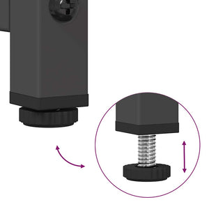 Credenza-Buffet-Armadio da cucina Nera 68x39x123 cm in Acciaio 908815