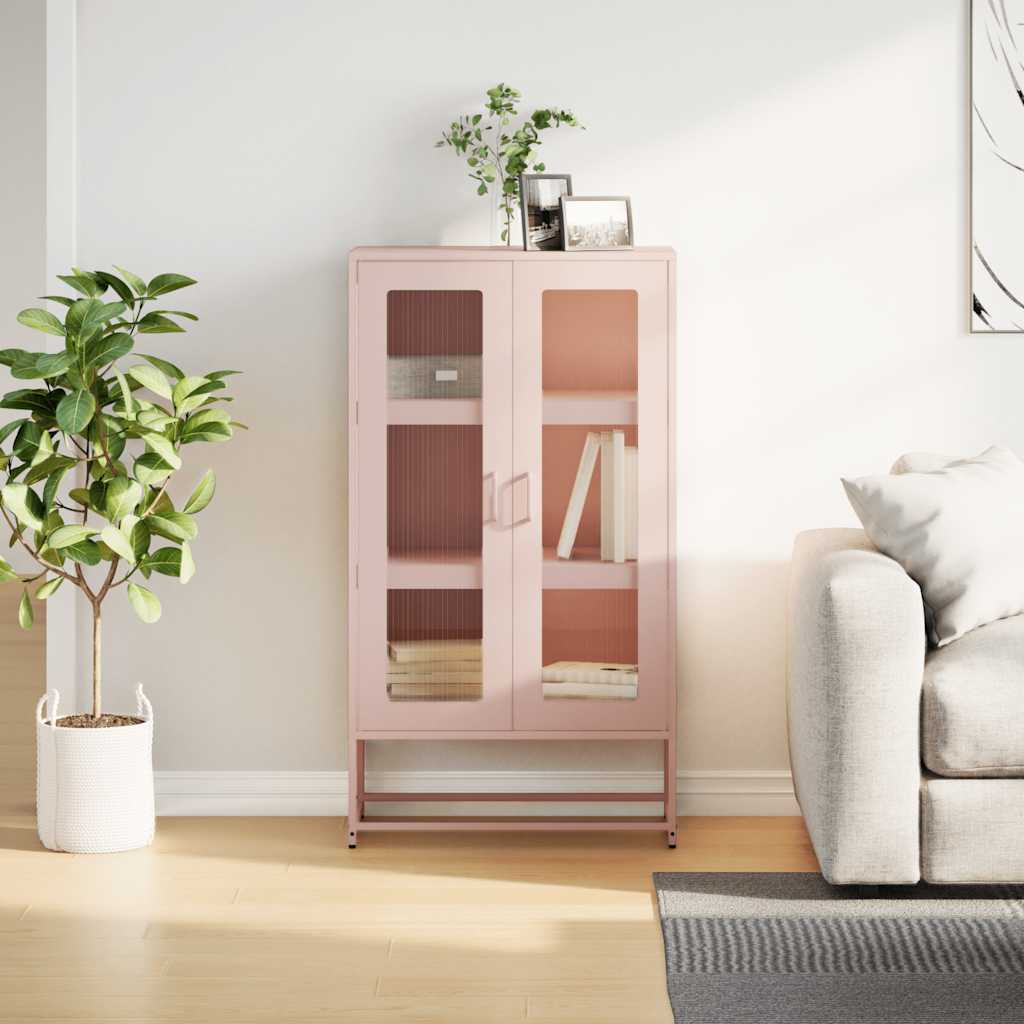 Credenza Rosa 68x39x123 cm in Acciaio