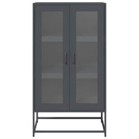 Credenza-Buffet-Armadio da cucina Antracite 68x39x123 cm Acciaio 733877