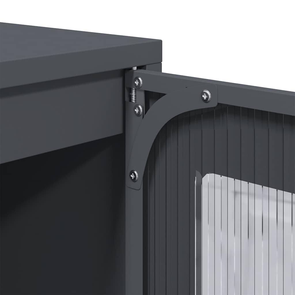 vidaXL Credenza Antracite 68x39x123 cm Acciaio