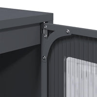 vidaXL Credenza Antracite 68x39x123 cm Acciaio