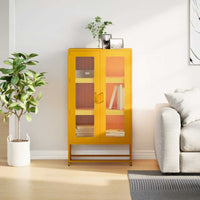 Credenza Giallo Senape 68x39x123 cm in Acciaio 853359