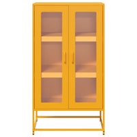 Credenza Giallo Senape 68x39x123 cm in Acciaio 853359