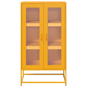 vidaXL Credenza Giallo Senape 68x39x123 cm in Acciaio