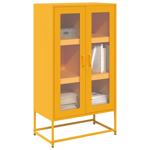 Credenza Giallo Senape 68x39x123 cm in Acciaio 853359