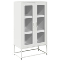 Credenza-Buffet-Armadio da cucina Bianca 68x39x123 cm in Acciaio 320378