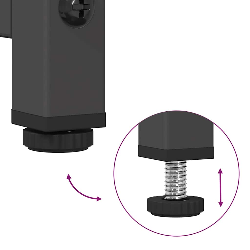 Credenza-Buffet-Armadio da cucina Nera 68x39x111,5 cm Acciaio 857253