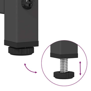 Credenza-Buffet-Armadio da cucina Nera 68x39x111,5 cm Acciaio 857253