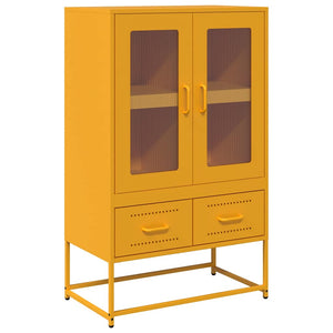 vidaXL Credenza Giallo Senape 68x39x111,5 cm in Acciaio