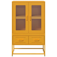 vidaXL Credenza Giallo Senape 68x39x111,5 cm in Acciaio