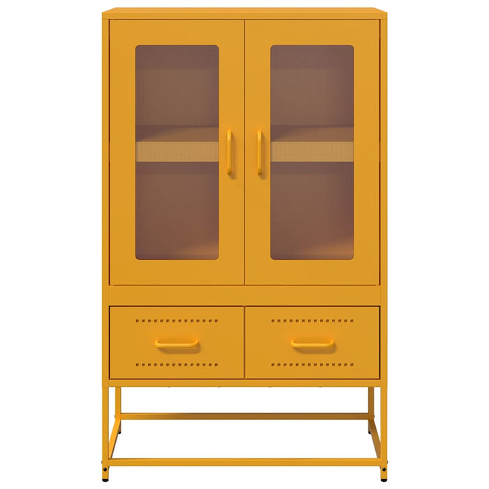 vidaXL Credenza Giallo Senape 68x39x111,5 cm in Acciaio