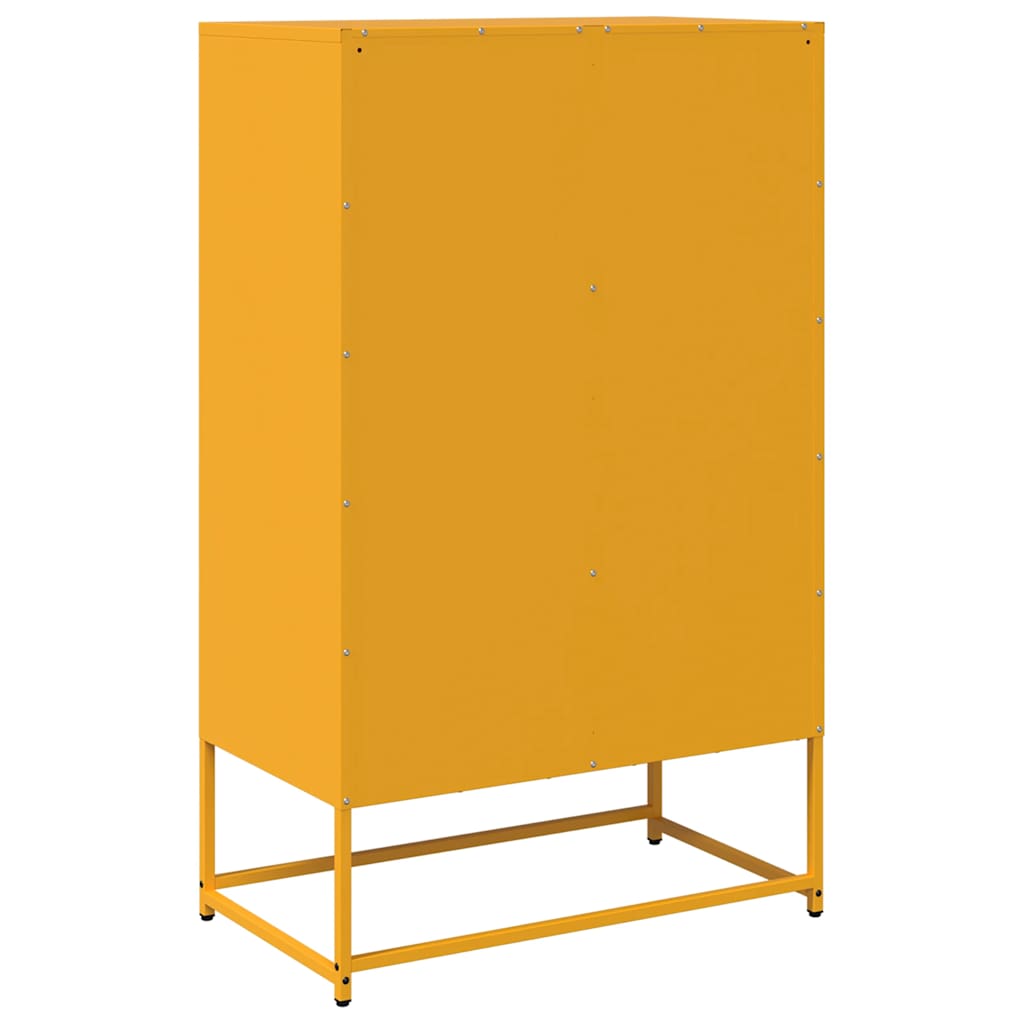 vidaXL Credenza Giallo Senape 68x39x111,5 cm in Acciaio
