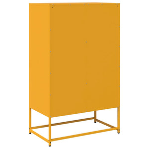 vidaXL Credenza Giallo Senape 68x39x111,5 cm in Acciaio