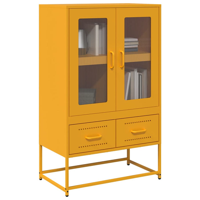 vidaXL Credenza Giallo Senape 68x39x111,5 cm in Acciaio