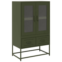 vidaXL Credenza Verde Oliva 68x39x111,5 cm in Acciaio