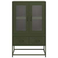 Credenza Verde Oliva 68x39x111,5 cm in Acciaio 853366
