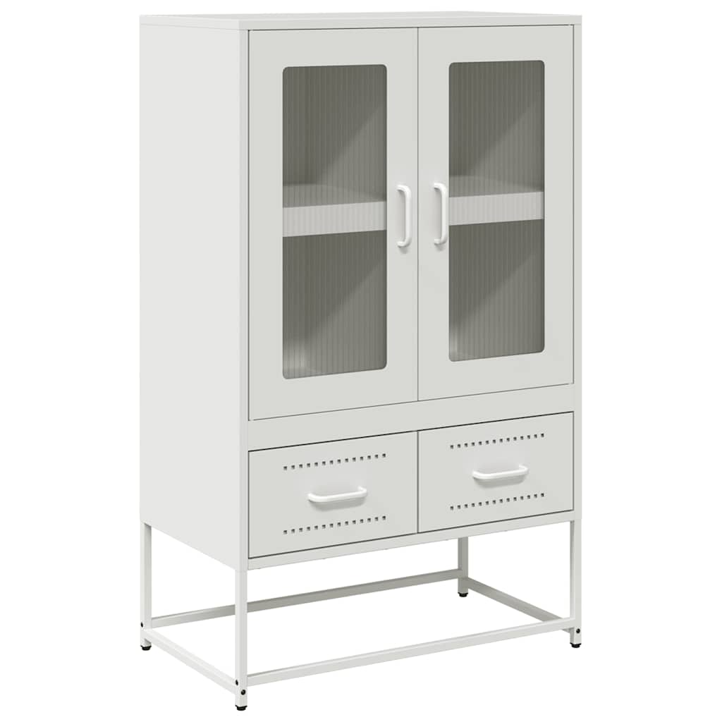 Credenza-Buffet-Armadio da cucina Bianca 68x39x111,5 cm Acciaio