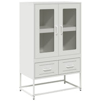 Credenza-Buffet-Armadio da cucina Bianca 68x39x111,5 cm Acciaio
