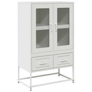 Credenza-Buffet-Armadio da cucina Bianca 68x39x111,5 cm Acciaio
