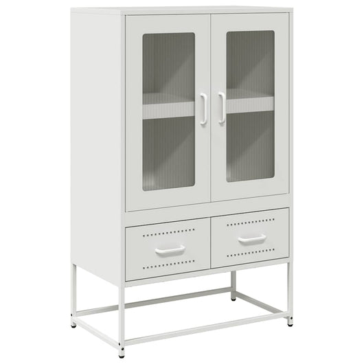 Credenza-Buffet-Armadio da cucina Bianca 68x39x111,5 cm Acciaio