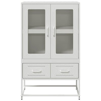 Credenza-Buffet-Armadio da cucina Bianca 68x39x111,5 cm Acciaio