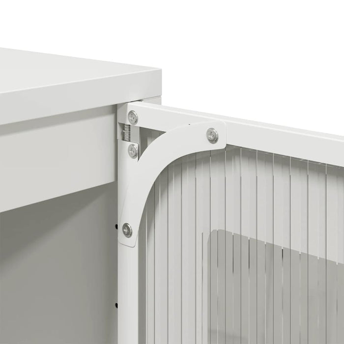 vidaXL Credenza Bianca 68x39x111,5 cm Acciaio