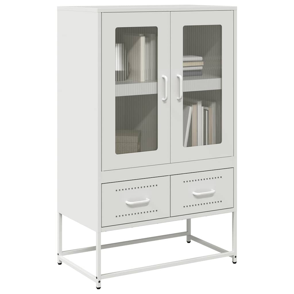 vidaXL Credenza Bianca 68x39x111,5 cm Acciaio