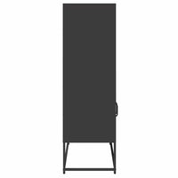 Credenza-Buffet-Armadio da cucina Nera 68x39x123 cm in Acciaio 233126