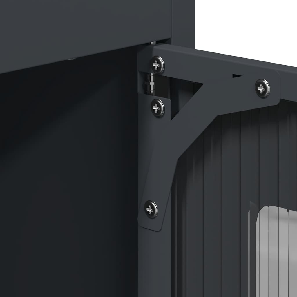 vidaXL Credenza Antracite 68x39x123 cm Acciaio
