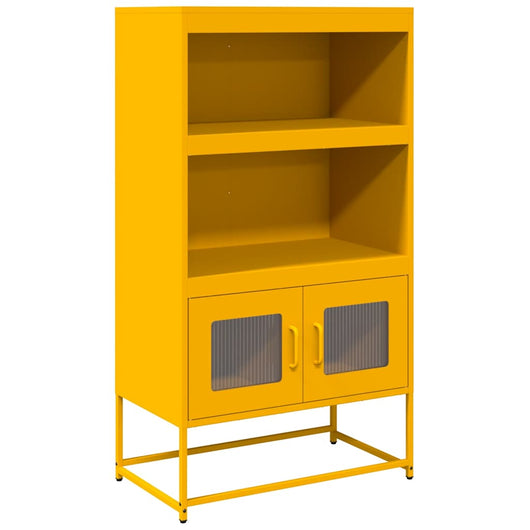 vidaXL Credenza Giallo Senape 68x39x123 cm in Acciaio