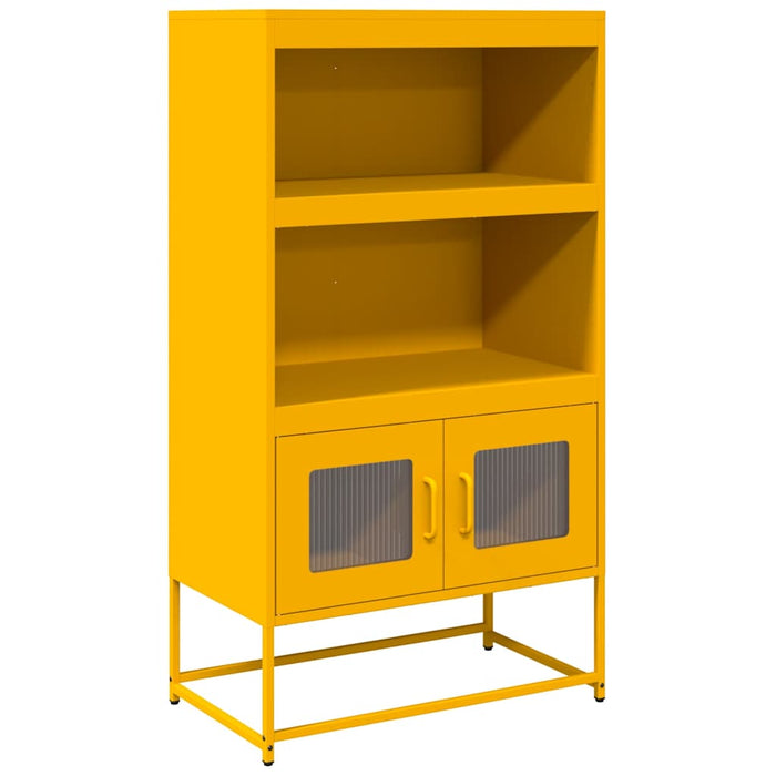 vidaXL Credenza Giallo Senape 68x39x123 cm in Acciaio