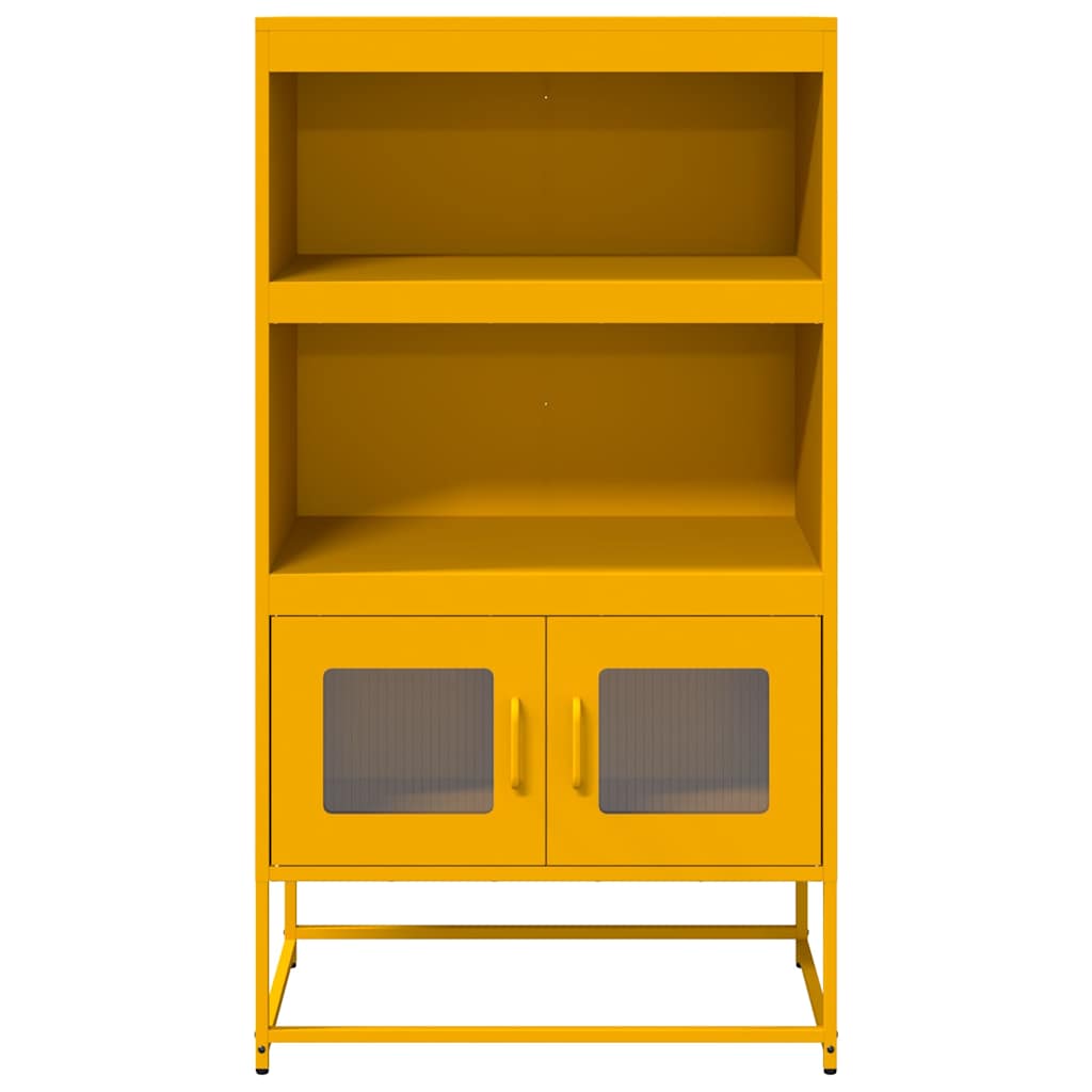 Credenza Giallo Senape 68x39x123 cm in Acciaio 853371