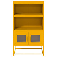 Credenza Giallo Senape 68x39x123 cm in Acciaio 853371
