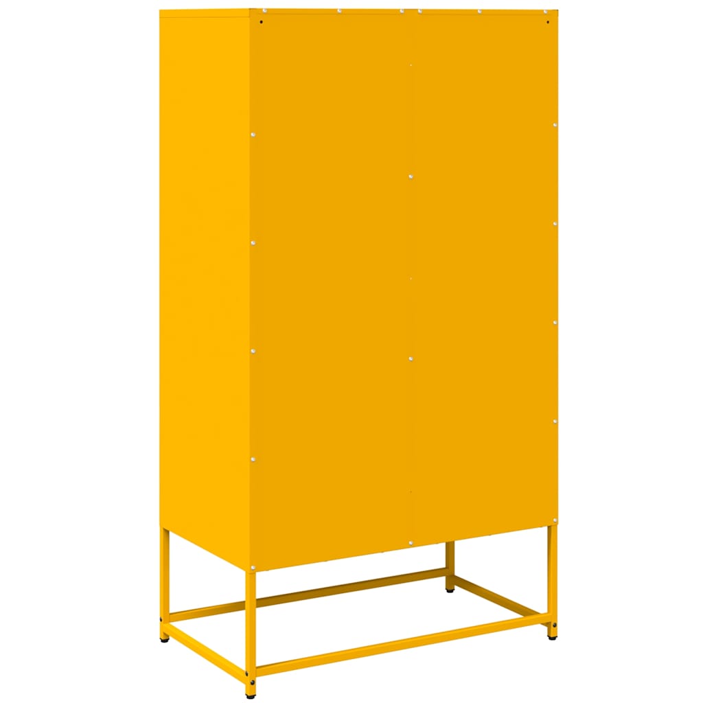 Credenza Giallo Senape 68x39x123 cm in Acciaio 853371
