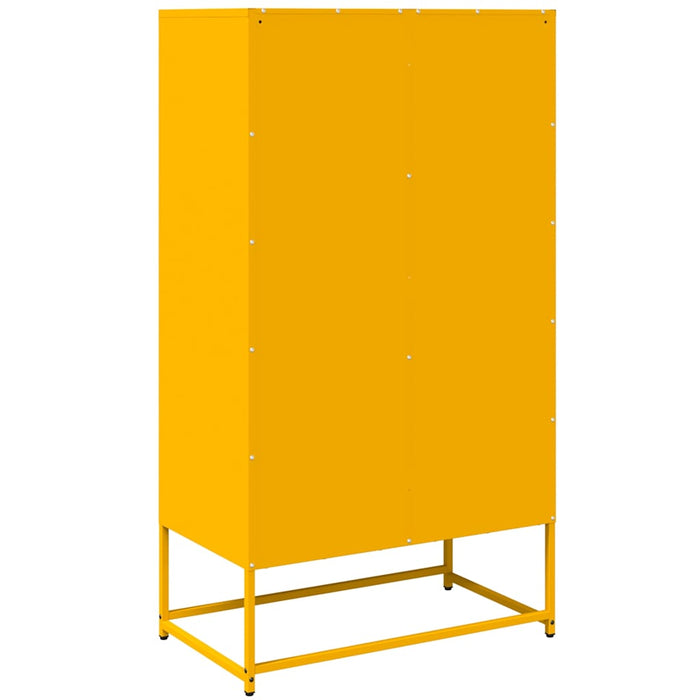 Credenza Giallo Senape 68x39x123 cm in Acciaio 853371