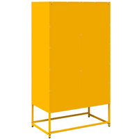 vidaXL Credenza Giallo Senape 68x39x123 cm in Acciaio