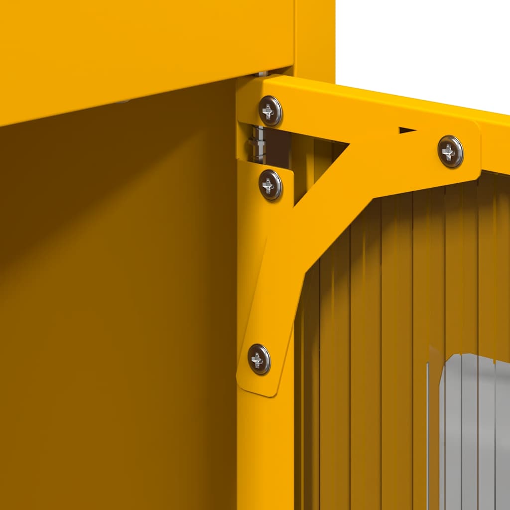 vidaXL Credenza Giallo Senape 68x39x123 cm in Acciaio