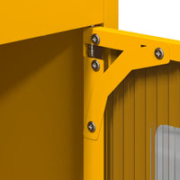 vidaXL Credenza Giallo Senape 68x39x123 cm in Acciaio